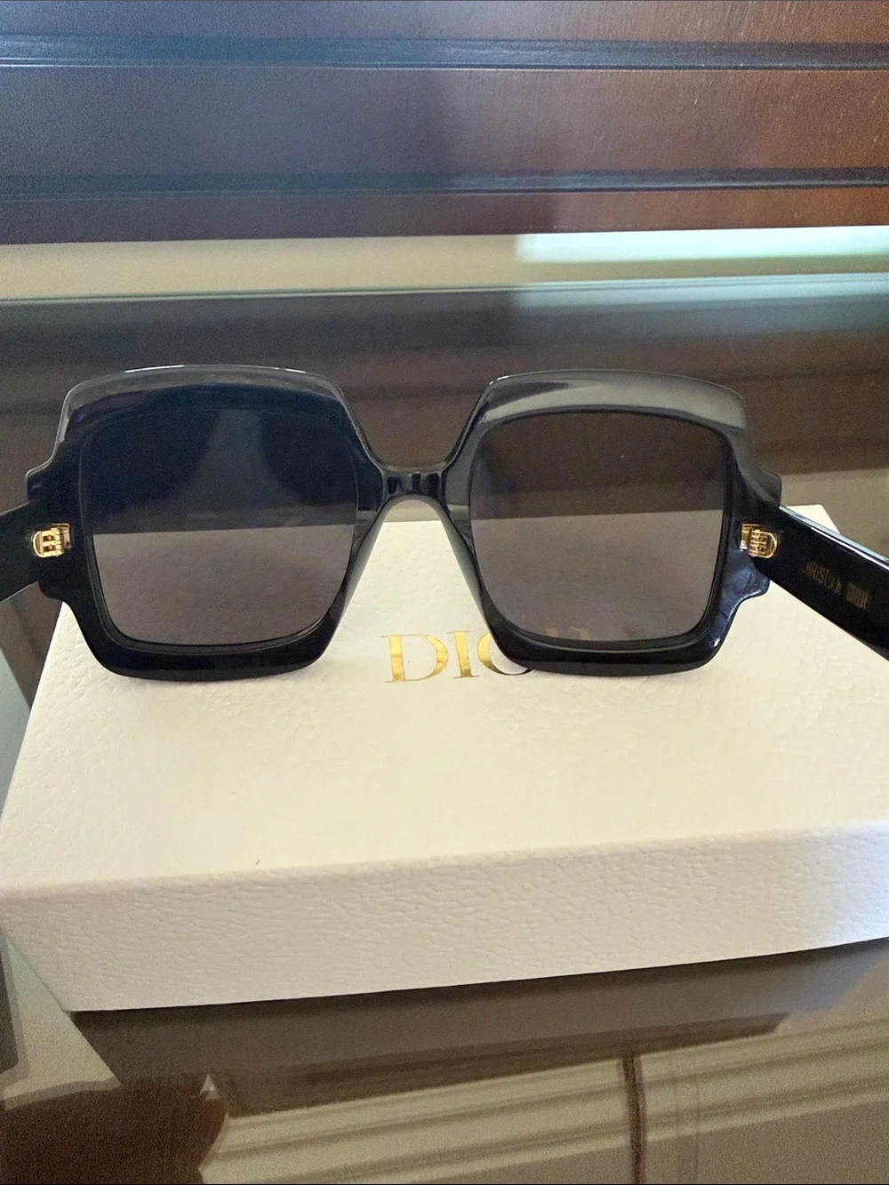 Dior Black Oversized Square women Sunglasses